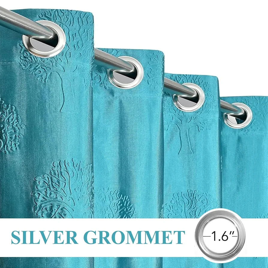 Fresh From Loom Semi Sheer Curtains For Door 7 Feet Long Door Window Curtain Premium Polyester Punch Parda