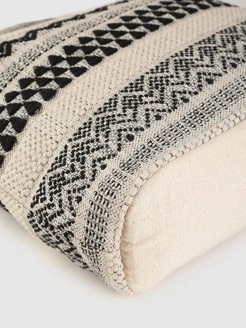 Klondon Alii And Aliizey Tote Bag For Women With Zip Bag Colour Cream Black