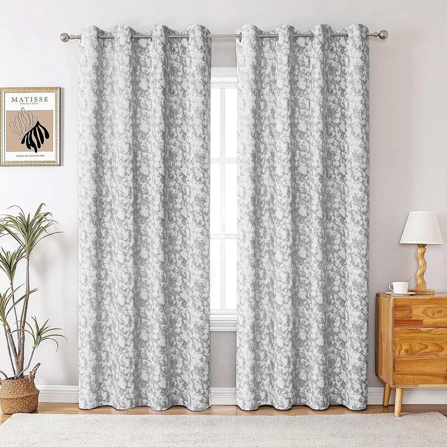 Cloth Fusion Velvet Long Grommet Door Opaque Curtain 9 Feet Set Of 2 248 White