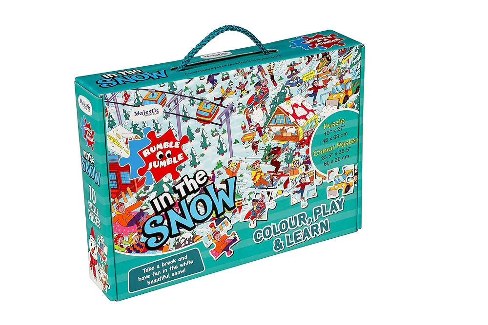 THE BOOK TREE in The Snow Fun and Educational Floor Puzzle by Majestic Book Club, Package Includes a Big Size Colouring Poster and Jigsaw Puzzle Packed in a Beautiful Box