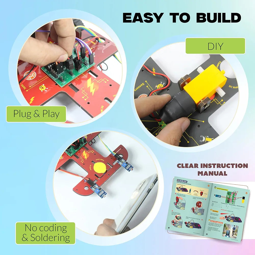 Butterfly EduFields Jumbo 40In1 Stem Robotics Kit | Robot Toys for Kids Ages 8 9 10 11 12 Years Old Boys Girls | 100+ Parts, Electronics Sensor Modules |No Coding Required | Birthday Gift for Ages 8+