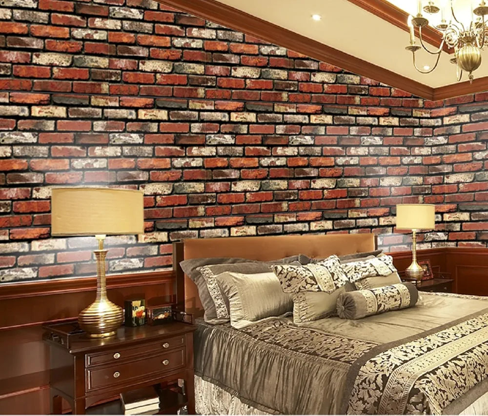 Jaamso Royals Brown Brick Wall Papers for Home Design 1