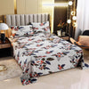 Cloth Fusion Warm Winter Bedsheet for Double Bed King Size with 2 Pillow Covers White Leaf