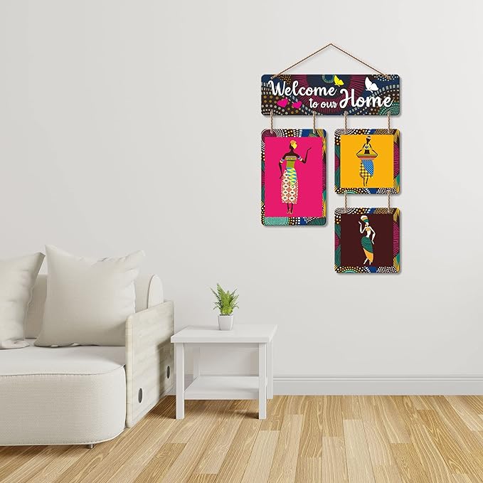 Art Vibes Welcome to Our Home Decorative Wall Art Mdf Wooden Hanging for Living Room
