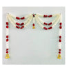 Artificial jasmine and roses Door Toran Triple line with Bells