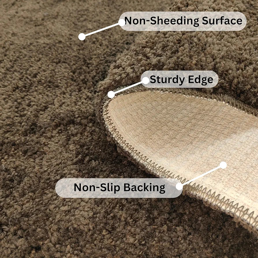 Ishro Home Premium Fuzzy Shag Carpet For Hall Rugs For Living Room Carpets For Living Room Colour Classic Brown 4x6 Fts