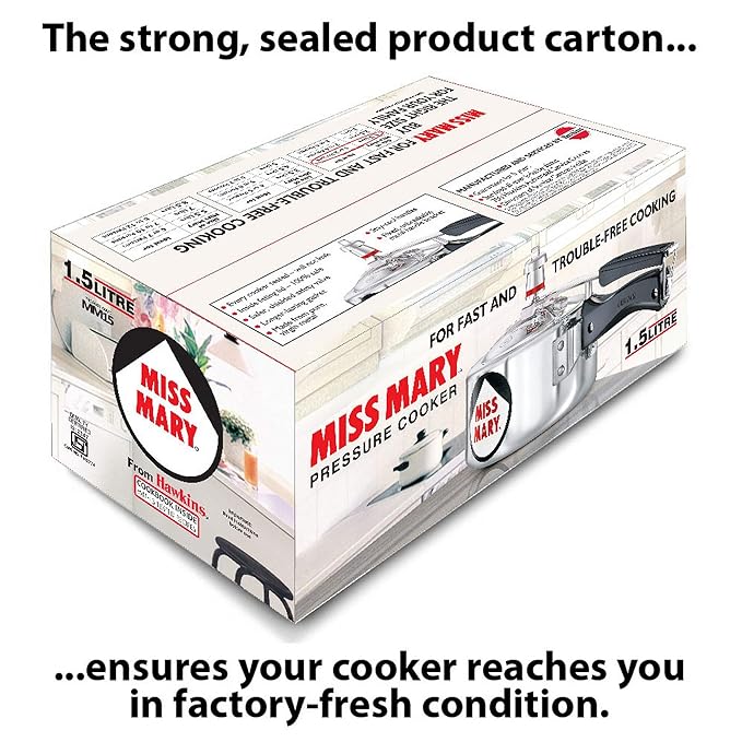 Hawkins 1.5 Litre Miss Mary Aluminium Pressure Cooker