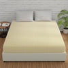 Huesland by Ahmedabad Cotton 144 TC King Size Bedsheet Cotton with 2 Pillow Covers | Yellow & Grey