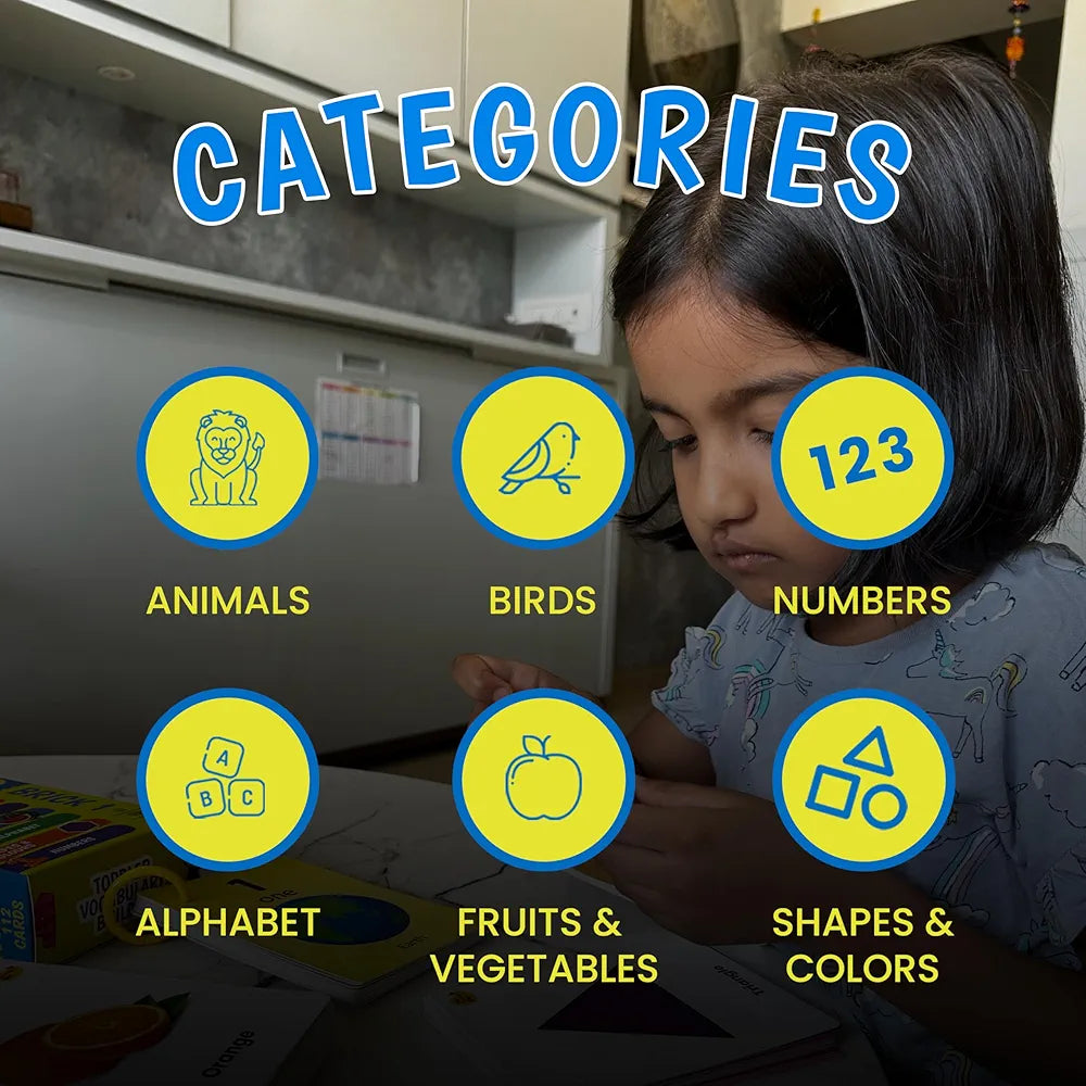 The Curious Bees - Toddler Vocabulary Builder | Kid's First Words | Learn 6 Concepts Covering 175+ Objects | Montessori Inspired Fun & Easy to Learn Toys for Kids | Brick 1