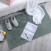 Luxe Home International Ruffle Bath Mat Rabbit Fur 1000 GSM Bathroom Door Rectangular Foot Mats 45X75 Cm Colour Seige