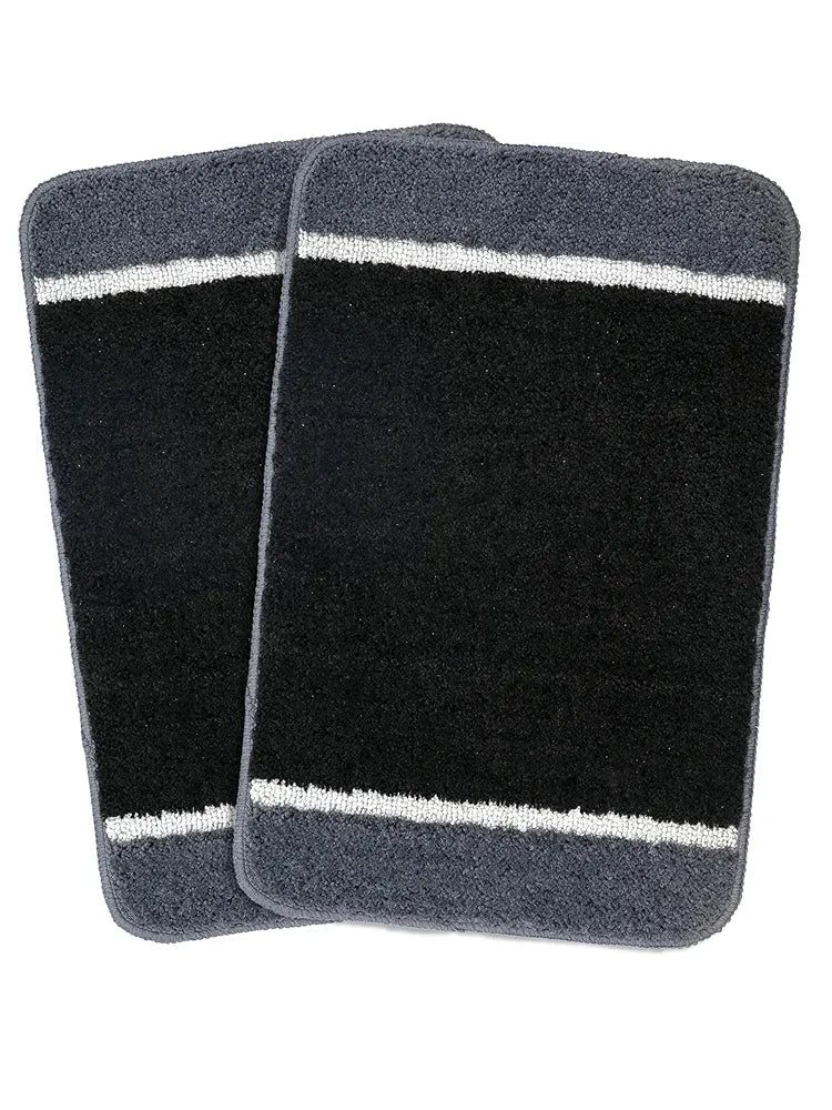 Saral Home Soft Microfiber Anti-Skid Bathmat (Pack of 2)