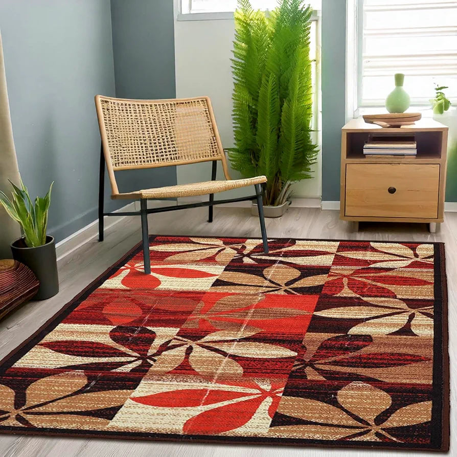 Status Contract Rugs for Living Room 3D Printed Carpet for Living Room Decor  Colour Red