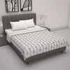 Divine Casa 120 GSM 100% Cotton Cambric 3 Layered Super Soft Jaipuri Razai Single Bed for Mild Winter Printed Reversible Dohar Colour Glacier Grey TC - 120