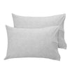 Huesland by Ahmedabad Cotton 186 TC Cotton Pillow Cover Set of 2 | Grey & White