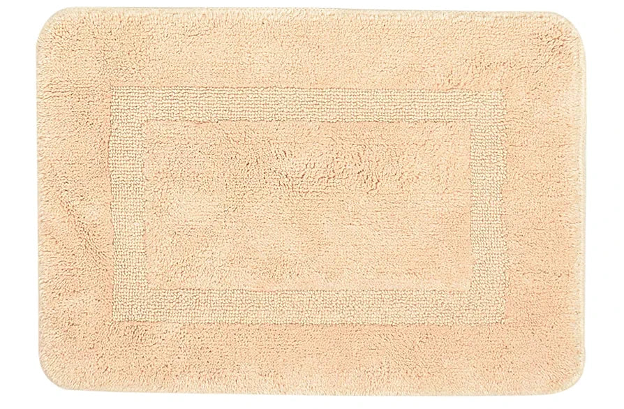 Saral Home Easy Living Cotton Anti Slip Bathmat Set With Contour Beige