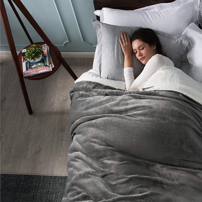 Bsb Home Ultra Soft Cotton Warm Sherpa Super Soft Printed Knitting Fabric Quilted Blanket For Winter Approx 7.4 x 7 ft) (Double) (Comforter)