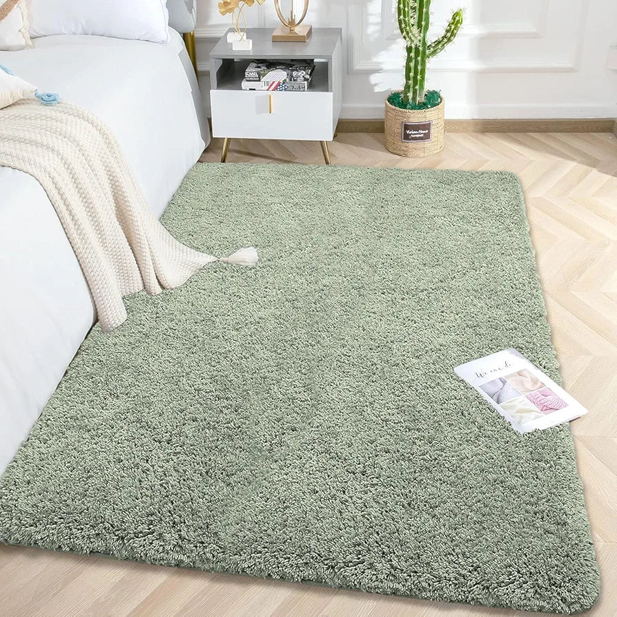 Luxe Home International Carpet Super Soft Anti Slip Vegas Rectangular Rugs Colour Pastel Green