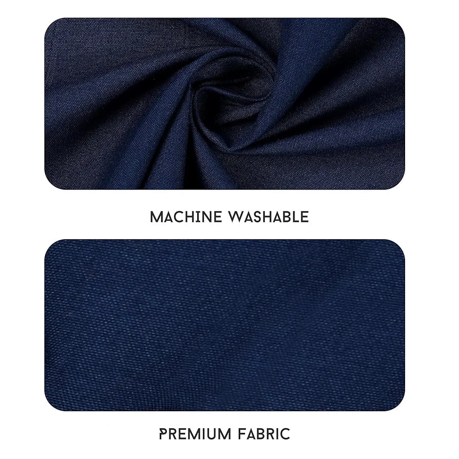 Fresh From Loom Plain Single Size Solid Plain Bedsheet Set 240 TC With 1 Pillow Covers Navy Blue Plain