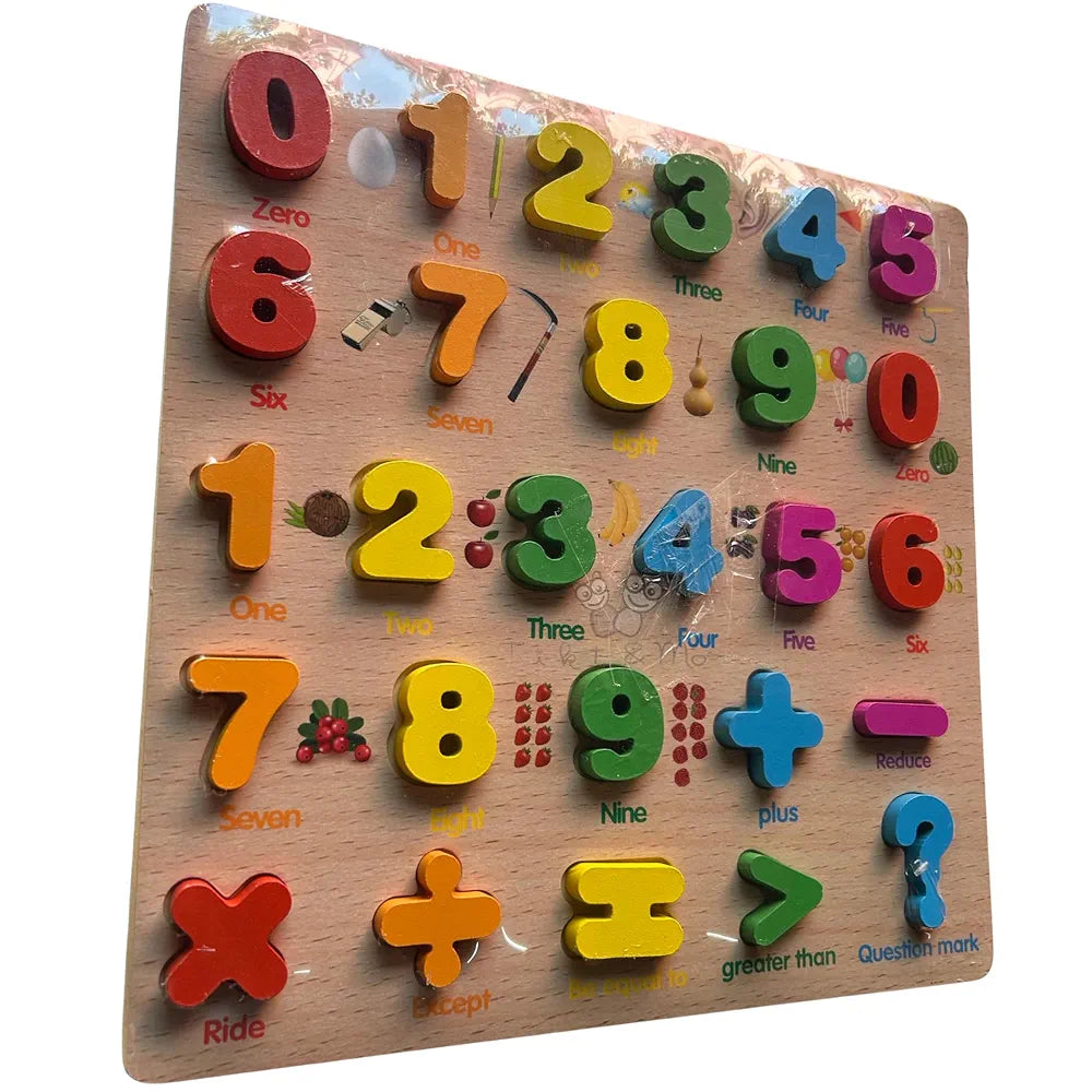 Trinkets & More 123 Numbers Puzzles Game Learning Board  Maths Toy for Toddlers Preschoolers Early Educational 2+ Years 