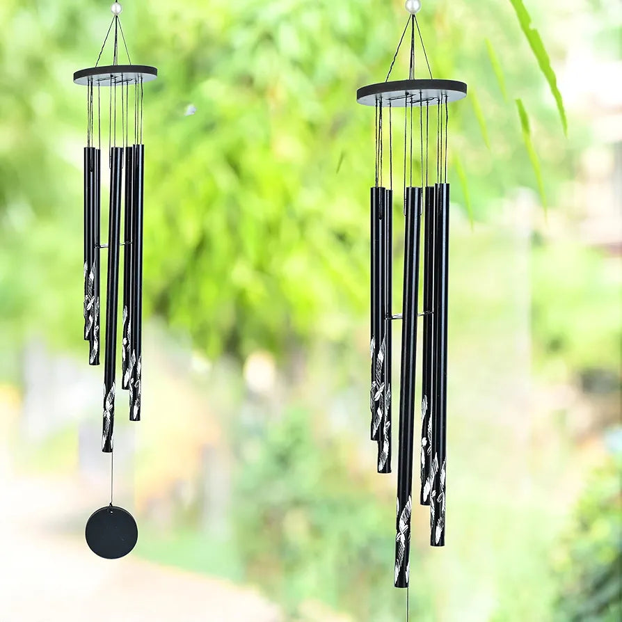 Wind Chimes for Home Décor Hanging Bells Black Wind Chime -002