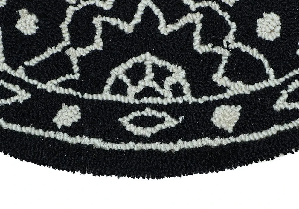 The Home Talk Tufted Round Wool Carpet Area Rugs for Living Room Bed Room