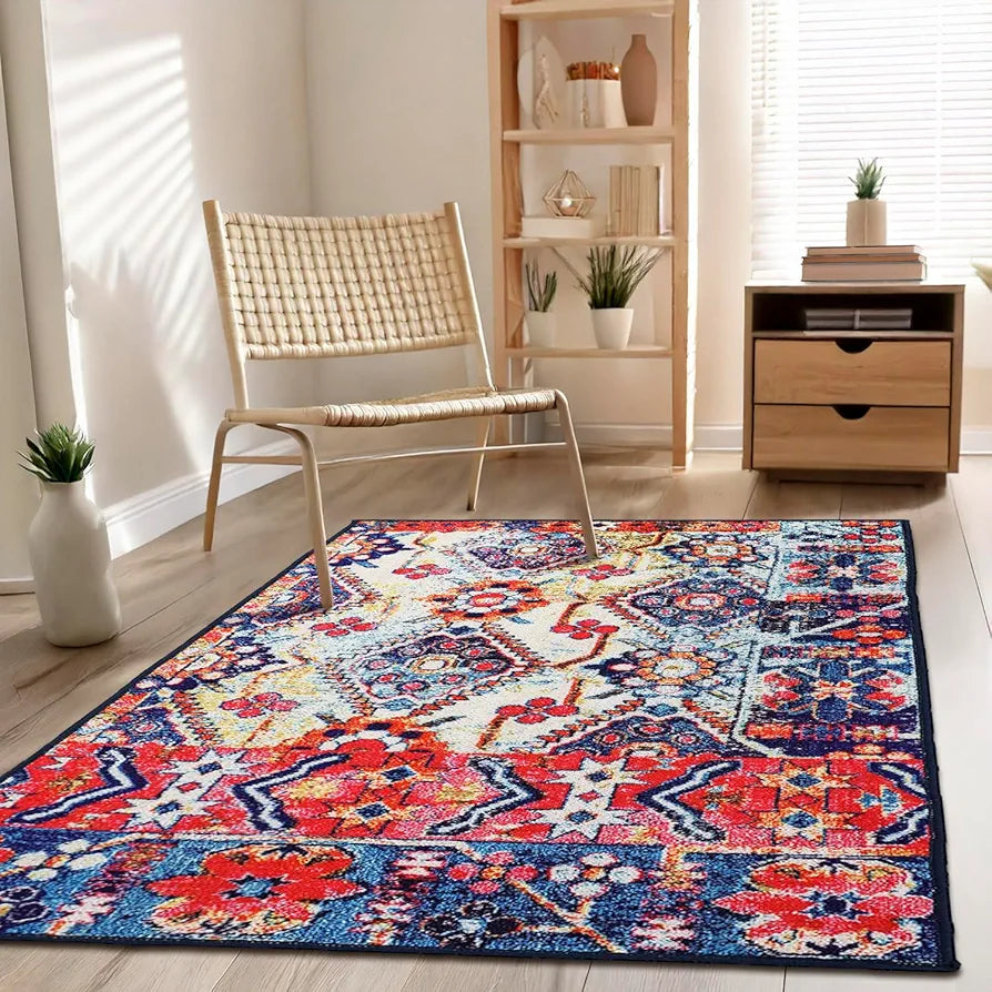 Status Contract Multi Printed Vintage Persian Carpet Rug