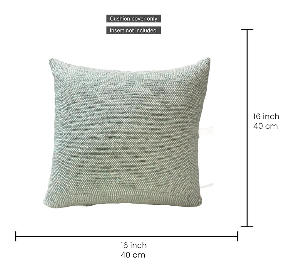 Sajavat Home Cotton Cushion Cover Colour Beige & Sky Blue