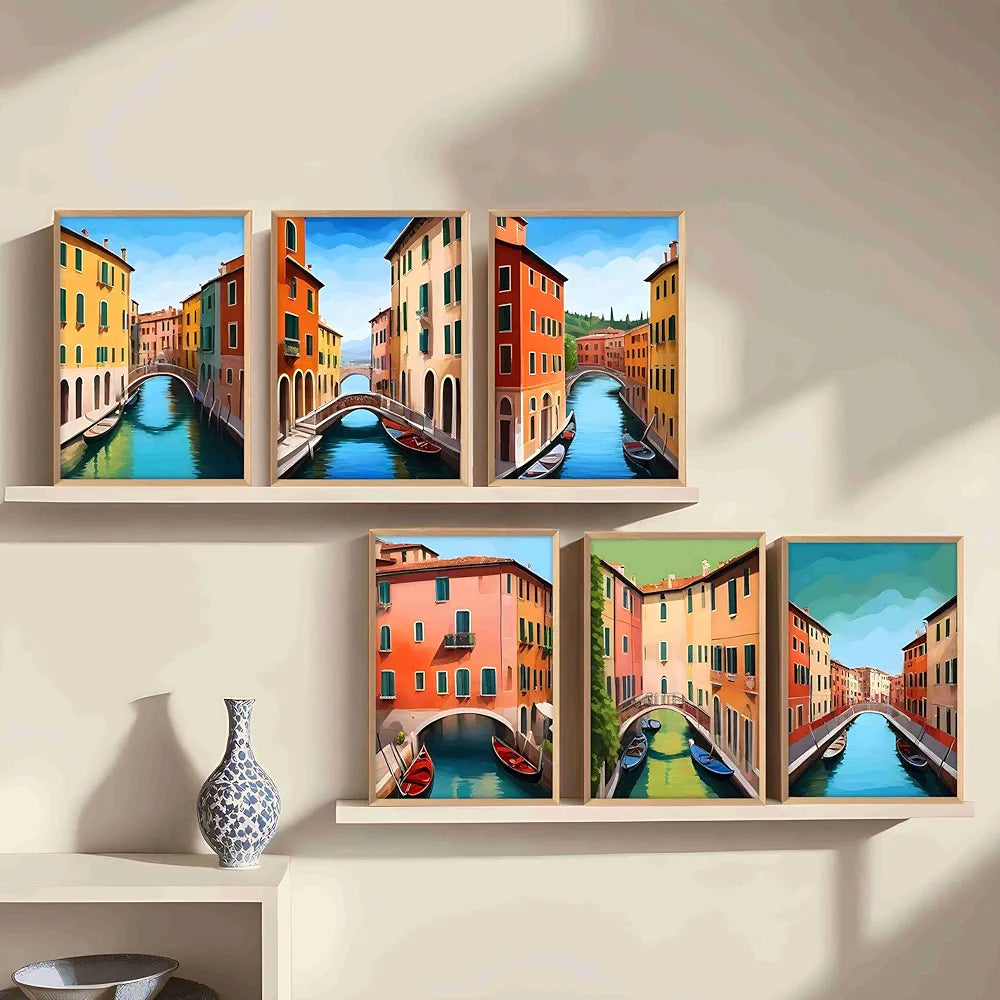 Livin'luxe Paintings City Views Home Decor Wall Paintings With Frame Painting B - 450K6