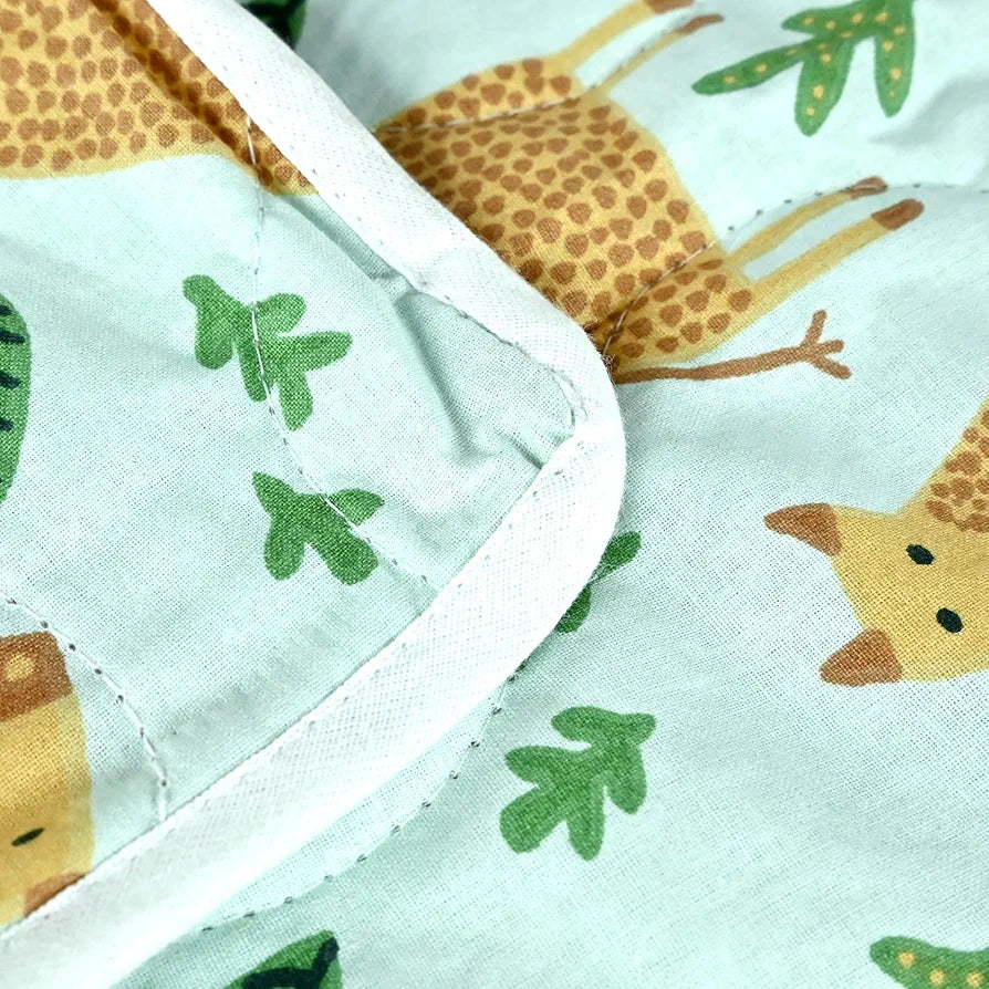 Divine Casa 120 GSM Cotton Single Bed Comforter Soft & Lightweight Reversible All-Season Blanket Colour Misty Jade