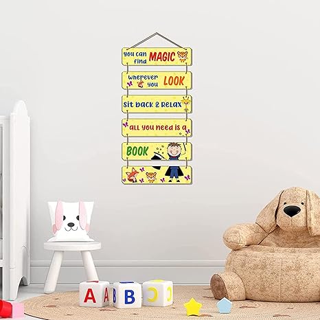 Angel Infinite You Can Find Magic Quotes Decorative Wall Hanging Wooden Art Decoration Item For Kids Room