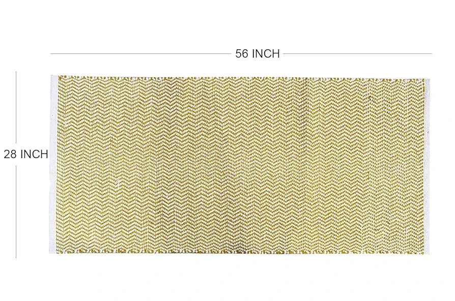 The Home Talk Weaved Cotton Carpets Contemporary Decorators Area Rugs Yellow