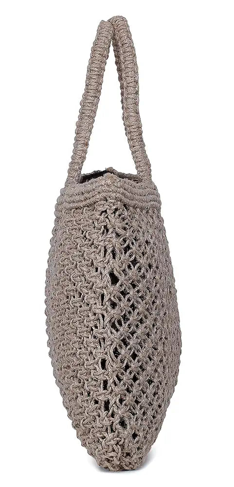 Klondon Alii And Aliizey Brown Jute Macrame Shoulder Bag/handbag Regular