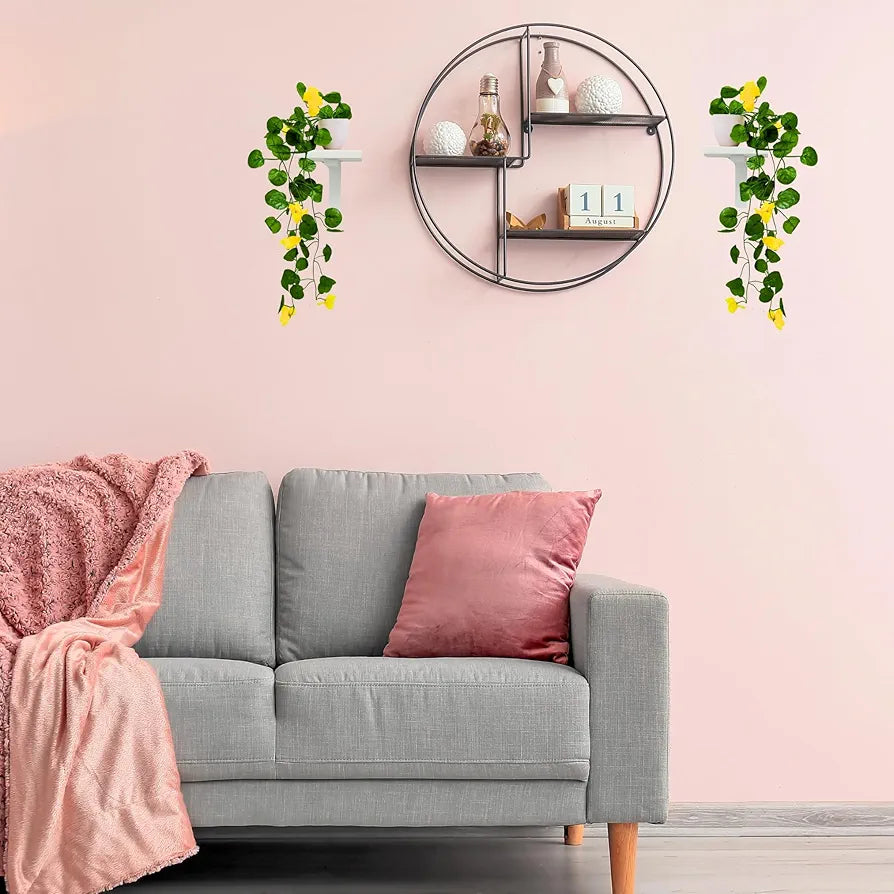 Artificial Flower Vine Plant Falling With Pot Pack of 2 DESIGN-04