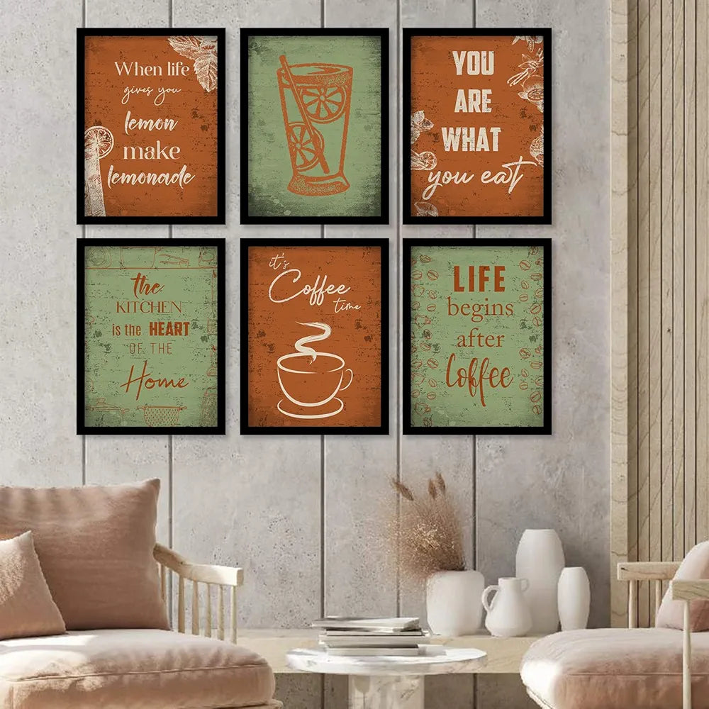 Kotart When Life Gives you Lemons Restaurant Quotes Posters with Frame