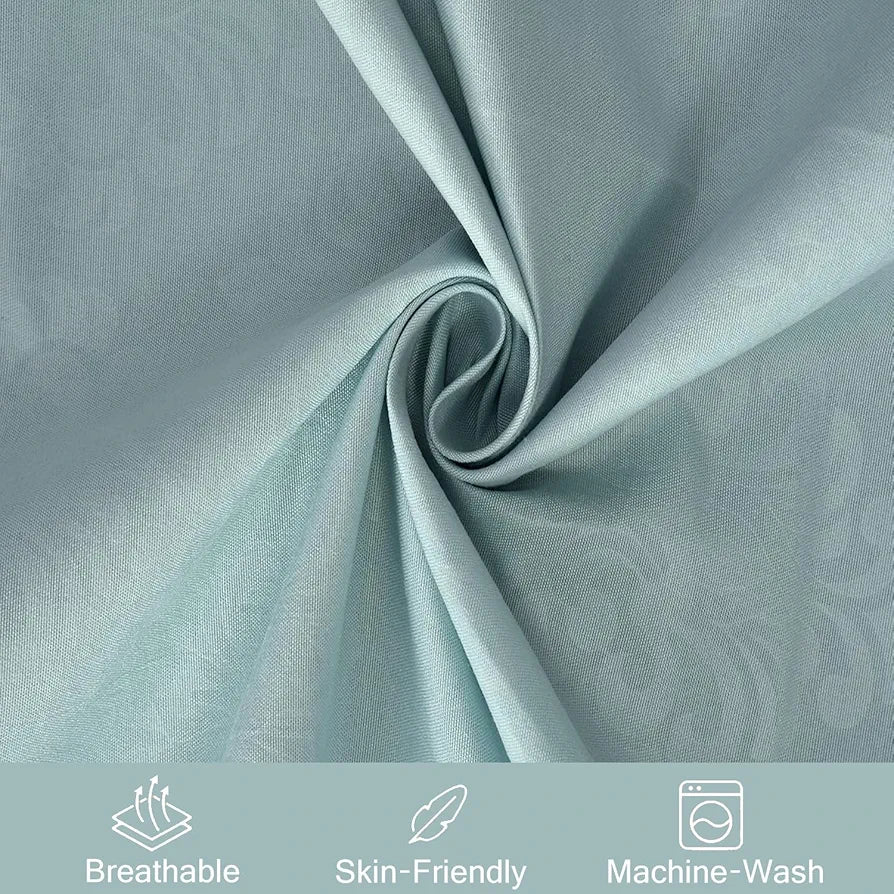 Fresh From Loom Microfiber Rotary Printed Bed Sheet Single Bedsheet with 1 Pillow Covers 144 TC Turquoise Damas