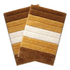 Luxe Home International Microfiber Rectangular Bath mat Soft Anti Slip Skid Luxury Mats 40X60 Cm Colour Tobacco (Pack of 2)