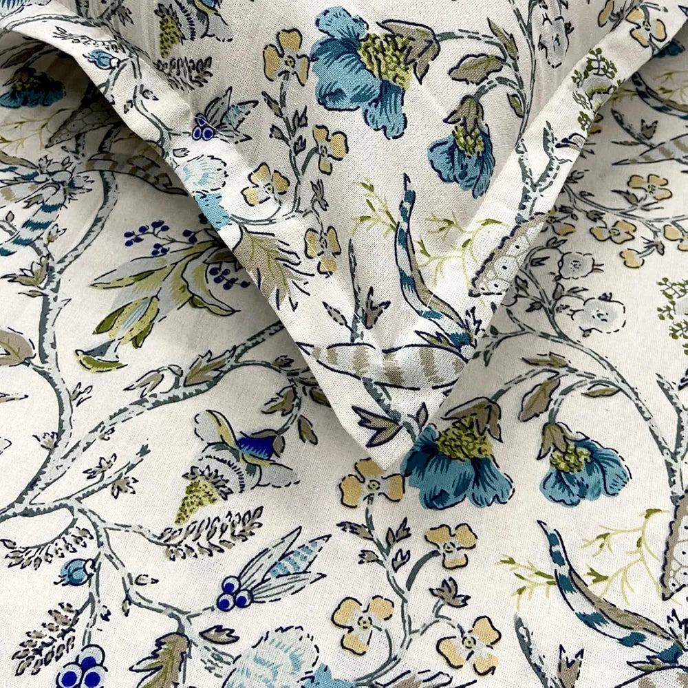 Sajavat Home 100% Pure Cotton King Size Bedsheet Set with 2 Pillow Covers Colour Sky Blue