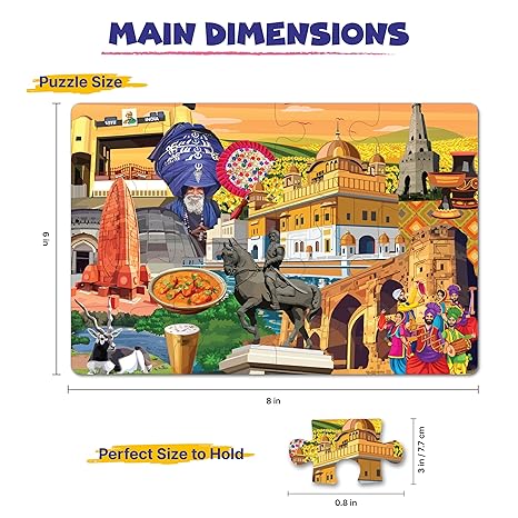 The Puzzl Co- Innovative Educational Jigsaw Puzzle for Kids 100 Pcs for Baby Learning Indian Culture