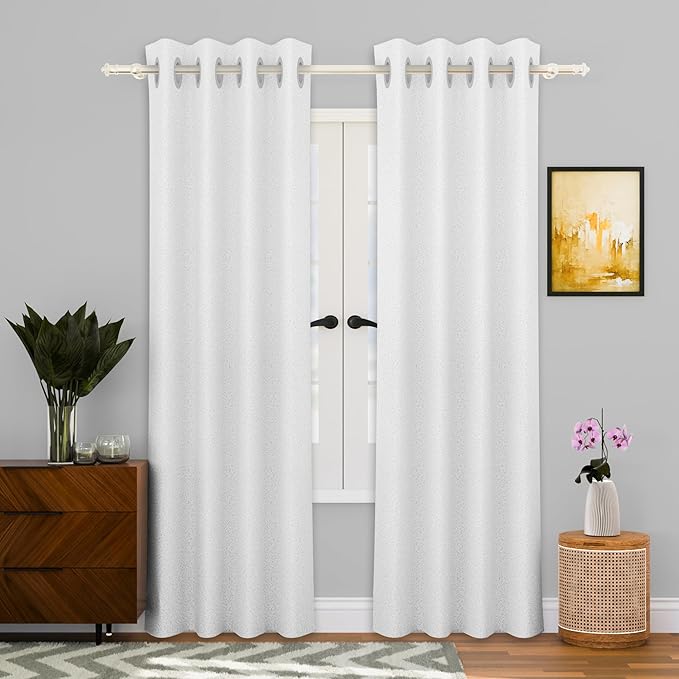 Kuber Industries Stylish Window Curtains for Living Room & Bedroom Web Net White