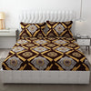 Fresh From Loom Wrinkle Free Hypo-Allergenic Microfiber King Bedsheet For Double Bed Floral Design Bed Spread With 2 Pillow Covers 144 TC Dark Brown