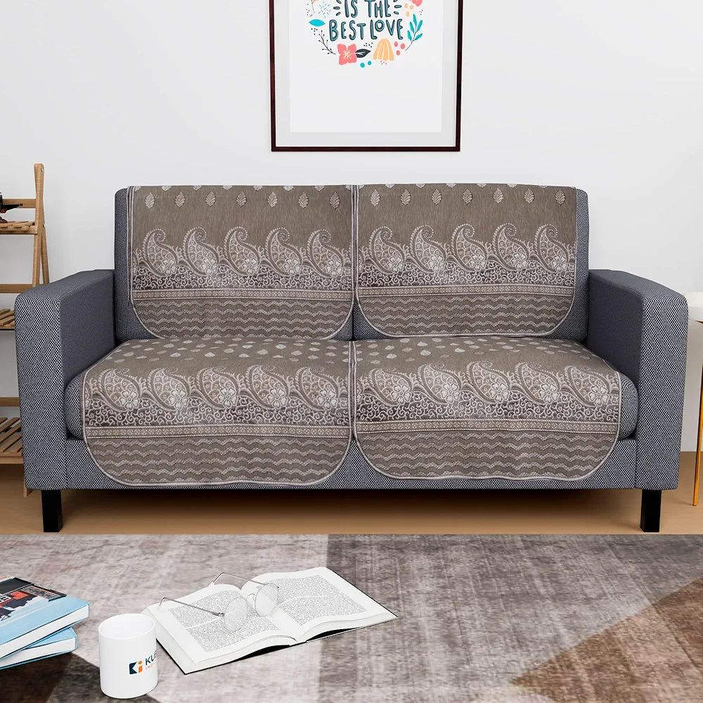 Kuber Industries Set of 4 Durable 2 Seater Sofa Covers Carry Vento Mousse