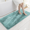 Luxe Home International Microfibre Luxe Home Bath Mat Anti Skid Slip Bathroom Floor Door Rectangular Mats Colour Aqua