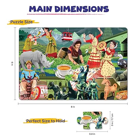The Puzzl Co- Innovative Educational Jigsaw Puzzle for Kids for Baby Learning Indian Culture
