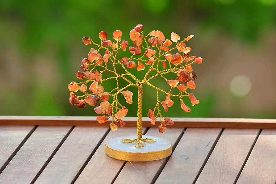 Reikved Carnelian Crystal Tree for Good Luck - Feng Shui Item