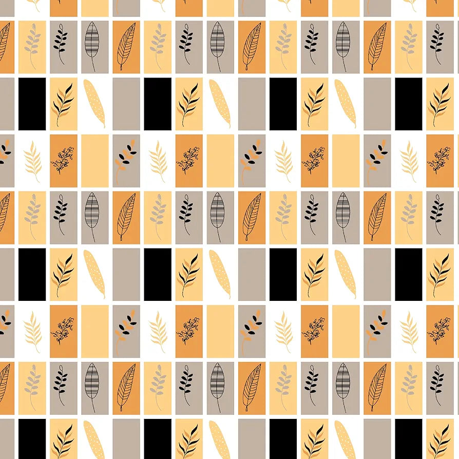 Divine Casa 144 TC Cotton Bedsheet for Double Bed with 2 Pillow CoverColour Ivory & Orange