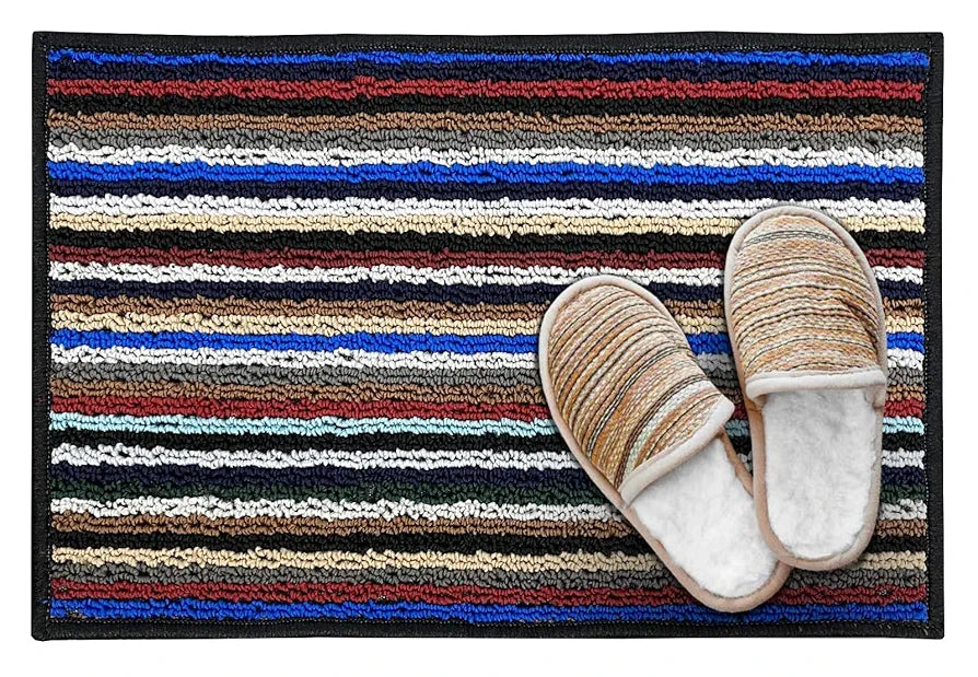 BSB Home Kingstone Soft Microfiber Tufted Antiskid Doormat for Room Office Entrance Set of 3 Multicolour