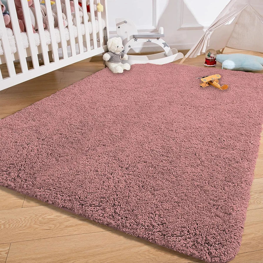 Luxe Home International Carpet Super Soft Anti Slip Vegas Rectangular Rugs Color Pink