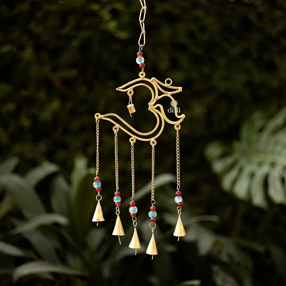 Duli Metal Om Windchime with Bells Feng Shui