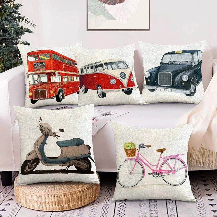 Aerohaven Set of 5 Abstract Hand Made Velvet Throw/Pillow Cushion Covers - CC45