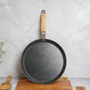 Femora 12 Inchs Iron Flat Tawa With Wooden Handle | Tawa for Roti